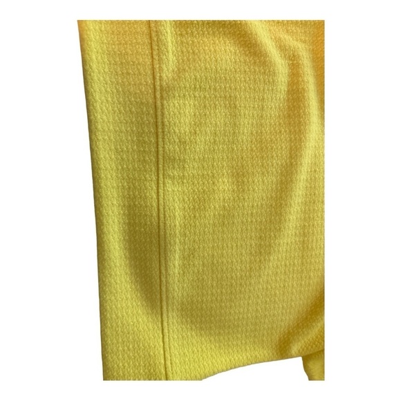 WORKSHOP knit top, sunny yellow, waffle knit pullover,, drop sleeves, boxy. - Picture 7 of 8